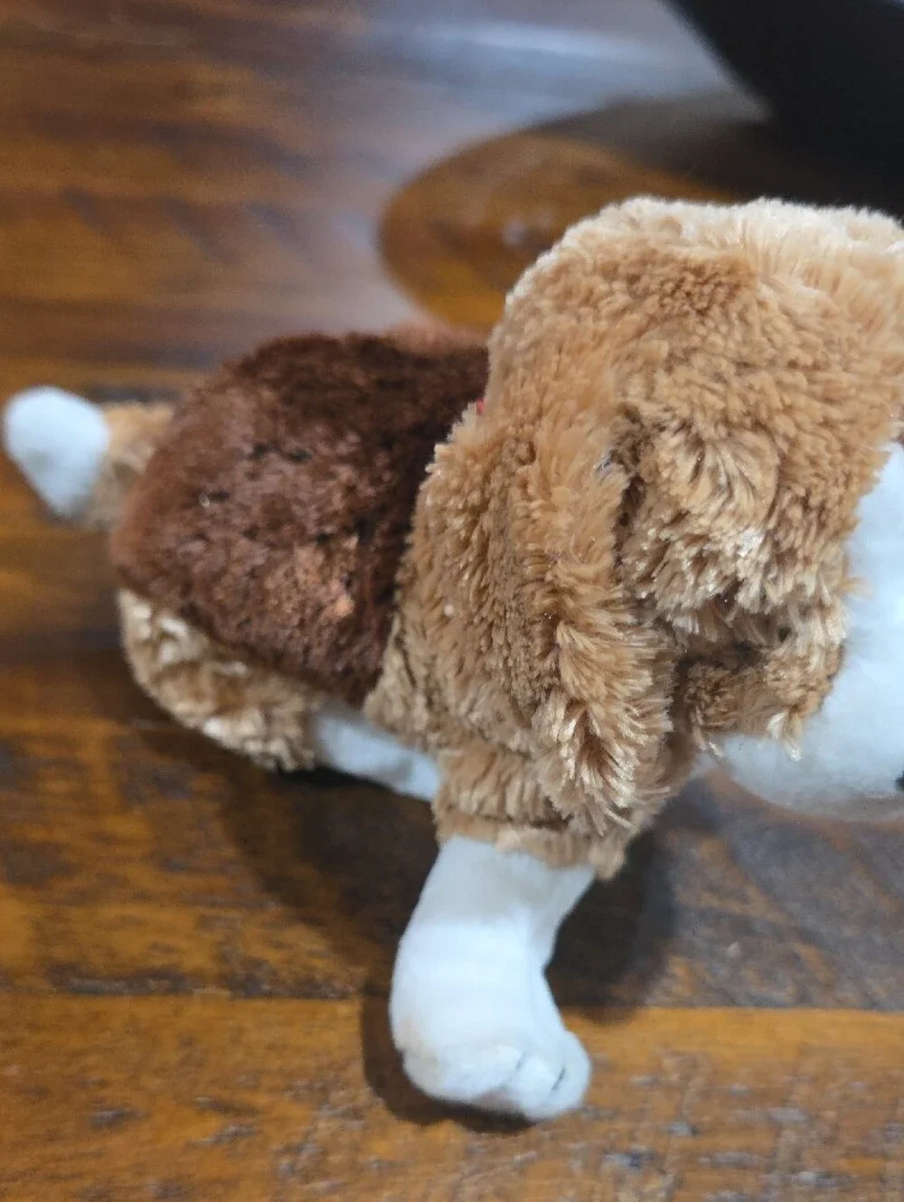Ty Brown, White & Tan Puppy Beanie Plush